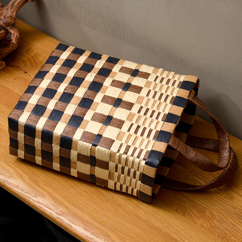 Handwoven Shopping Basket Color | High & Bury