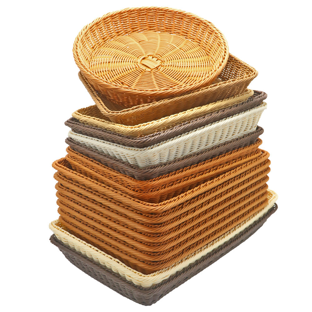 Handwoven Storage Basket Apricot Ivory | High & Bury