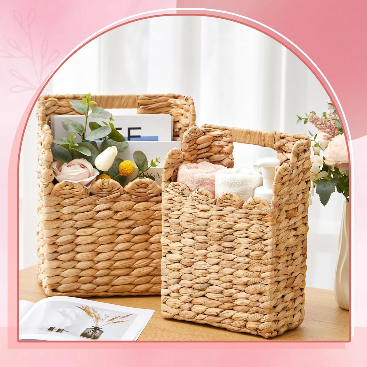 Handwoven Storage Basket Gray | High & Bury