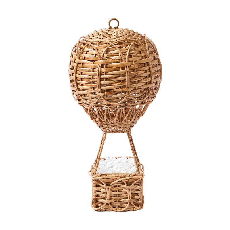 Handwoven Storage Basket in Hot Air Balloon Design | High & Bury