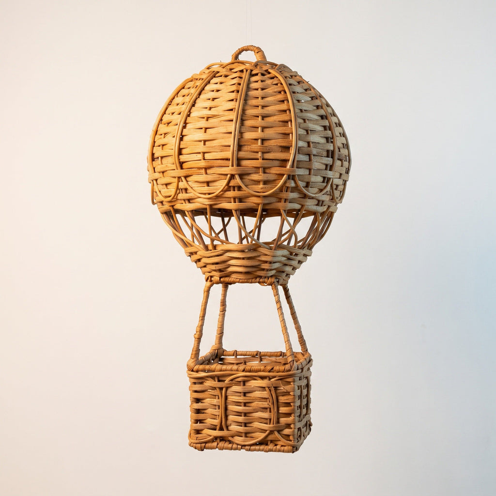 Handwoven Storage Basket in Hot Air Balloon Design | High & Bury