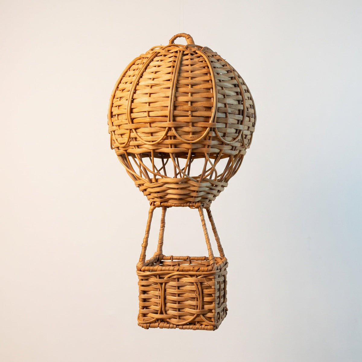 Handwoven Storage Basket in Hot Air Balloon Design | High & Bury