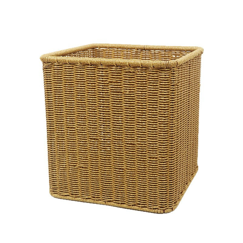 Handwoven Storage Basket Purple Beige | High & Bury