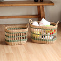 Handwoven Storage Basket Two Pieces Small Large Combines | High & Bury