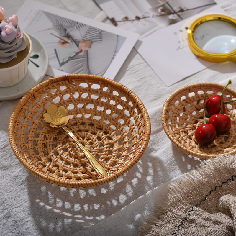 Handwoven Storage Basket White Brown | High & Bury