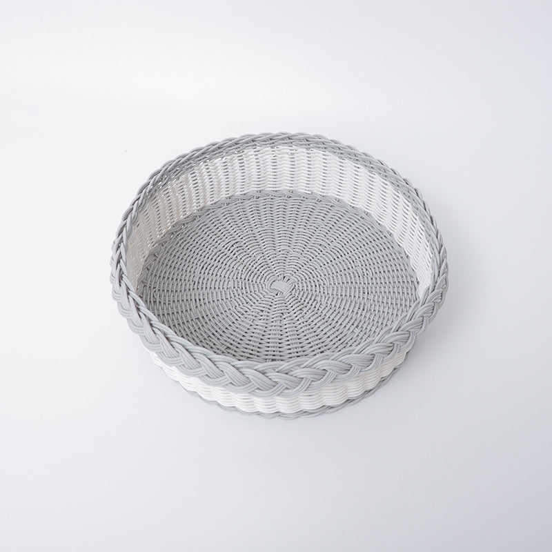Handwoven Storage Basket with Decorative Edge | High & Bury