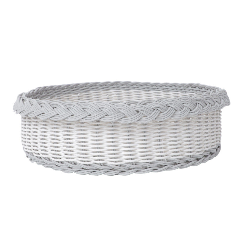 Handwoven Storage Basket with Decorative Edge | High & Bury