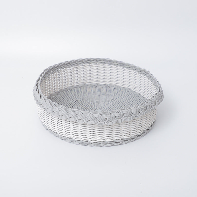 Handwoven Storage Basket with Decorative Edge | High & Bury