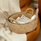 Handwoven Storage Basket with Handles | High & Bury