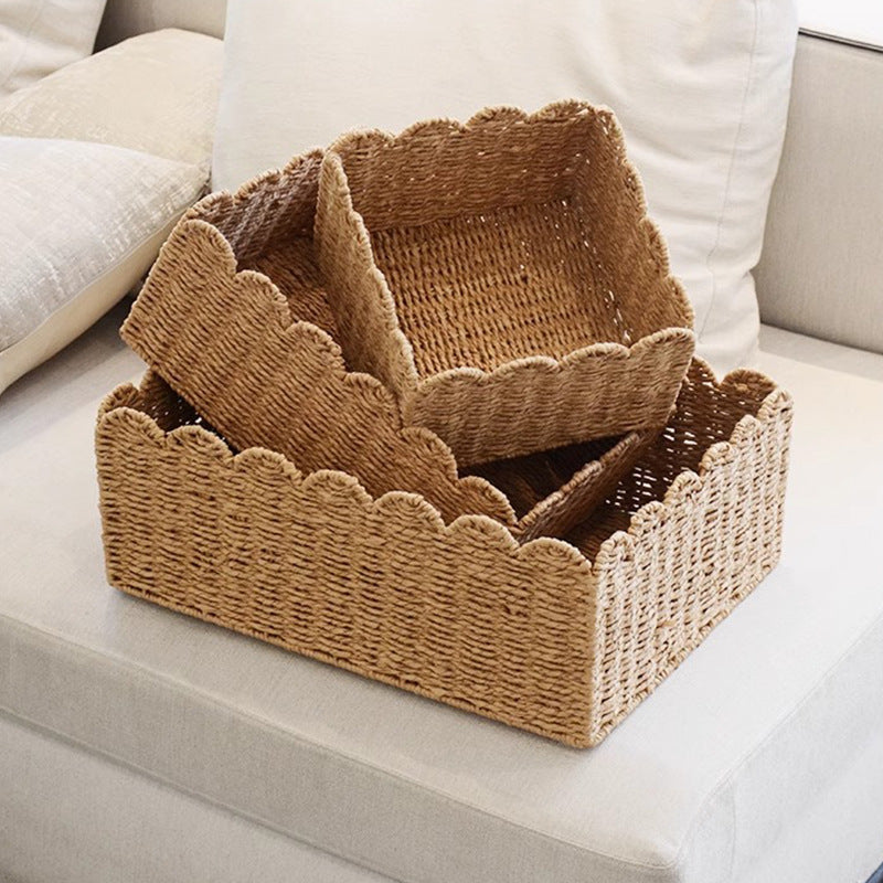Handwoven Storage Basket with Playful Design | High & Bury