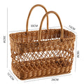 Handwoven Storage Basket with Sturdy Handles Brown | High & Bury