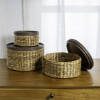 Handwoven Storage Basket with Two Handles | High & Bury