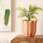 Handwoven Storage Basket with Wave Edge | High & Bury