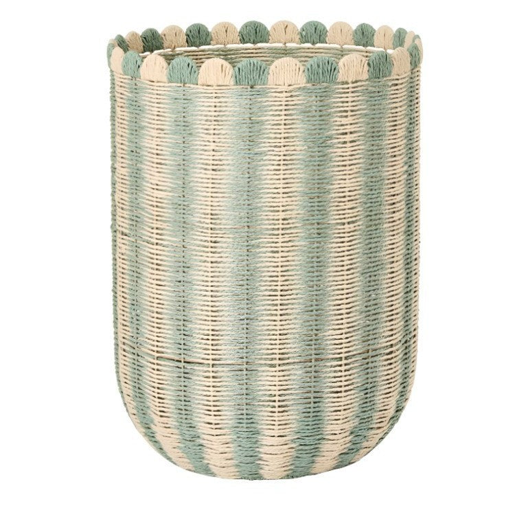 Handwoven Storage Basket with Wave Edge | High & Bury