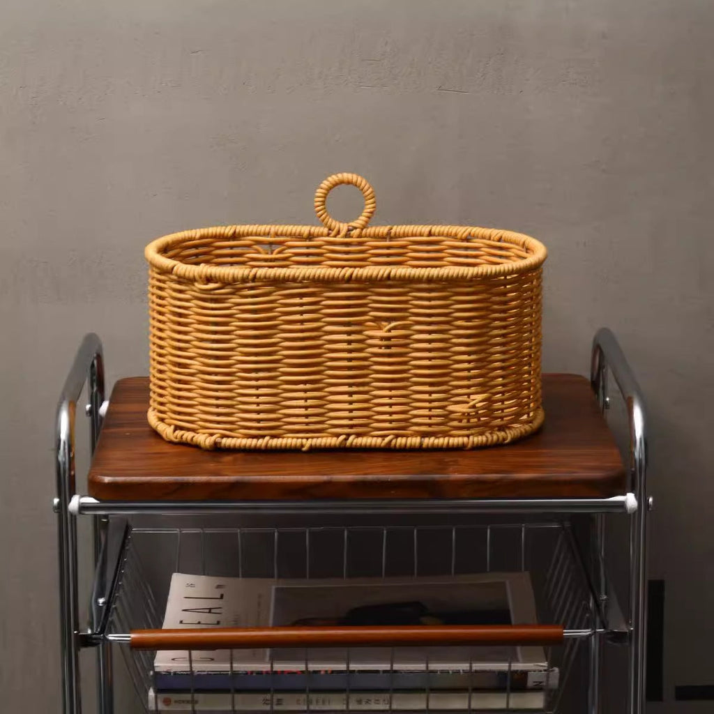 Handwoven Willow Basket with Animal Motif | High & Bury