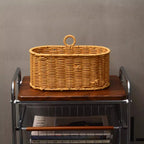 Handwoven Willow Basket with Animal Motif | High & Bury