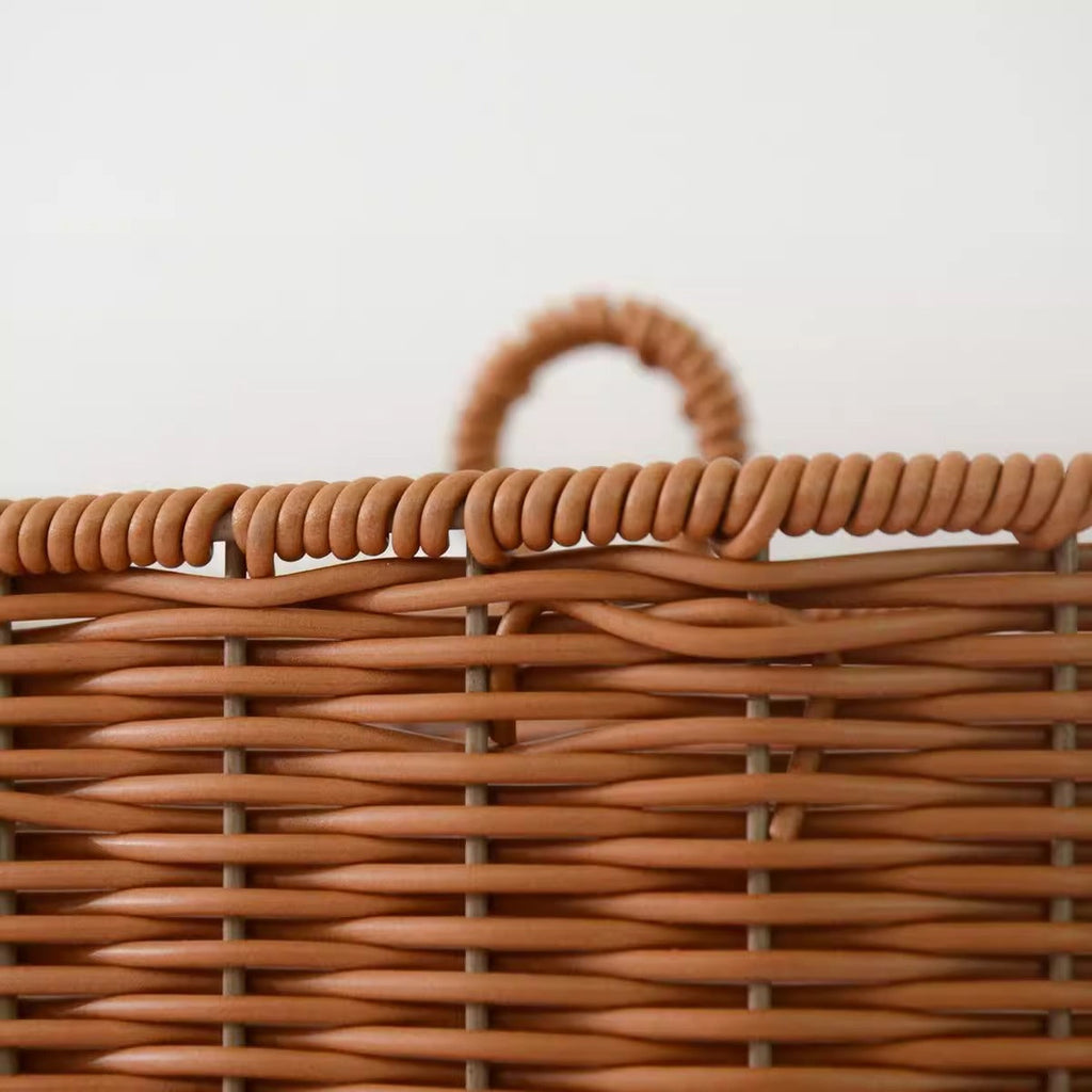 Handwoven Willow Basket with Animal Motif | High & Bury