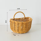 Handwoven Willow Basket with Animal Motif | High & Bury