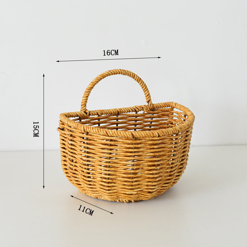 Handwoven Willow Basket with Animal Motif | High & Bury