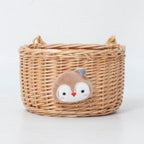 Handwoven Willow Basket with Animal Motif | High & Bury