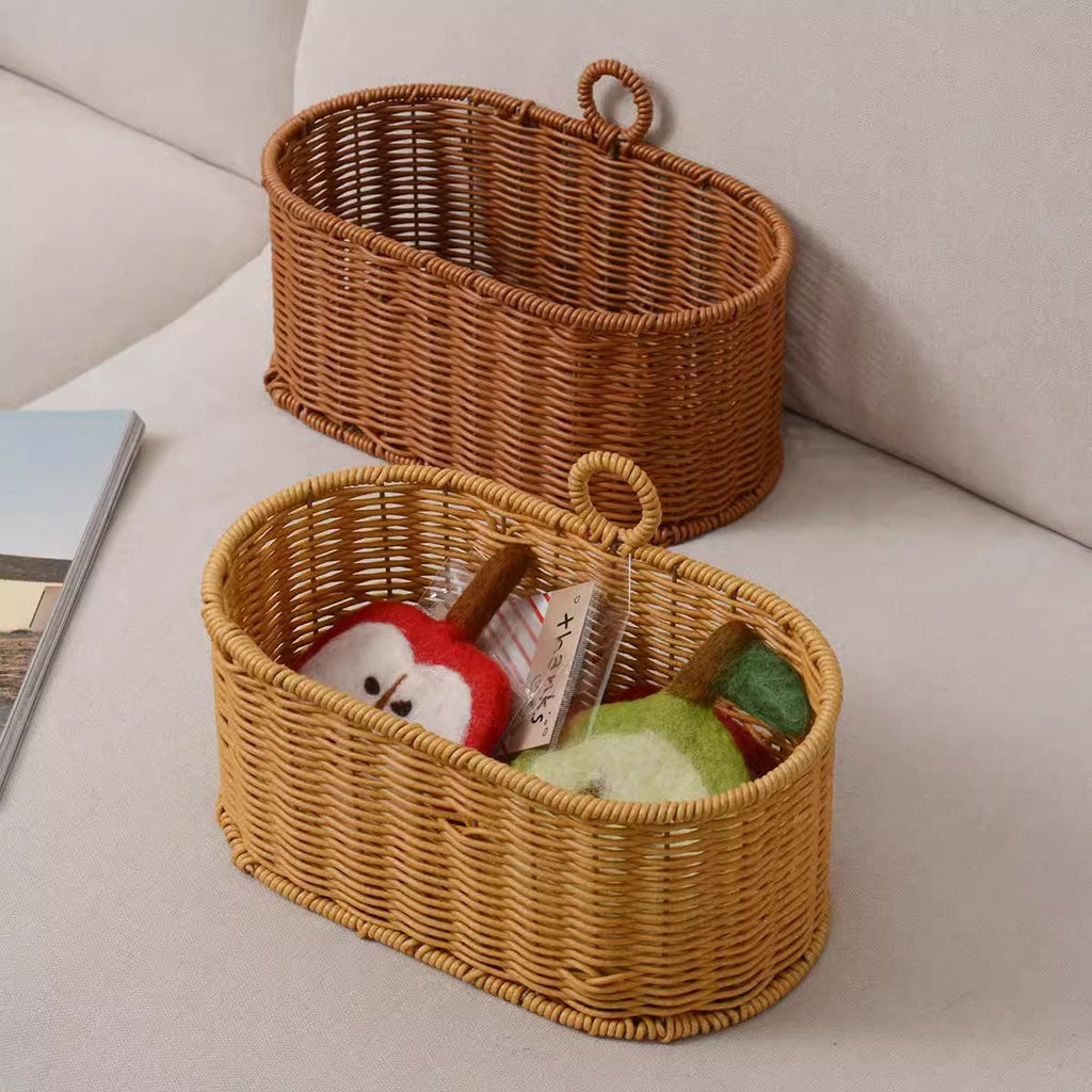 Handwoven Willow Basket with Animal Motif | High & Bury
