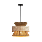 Hanging Lamp Woven Natural Fiber Metal | High & Bury