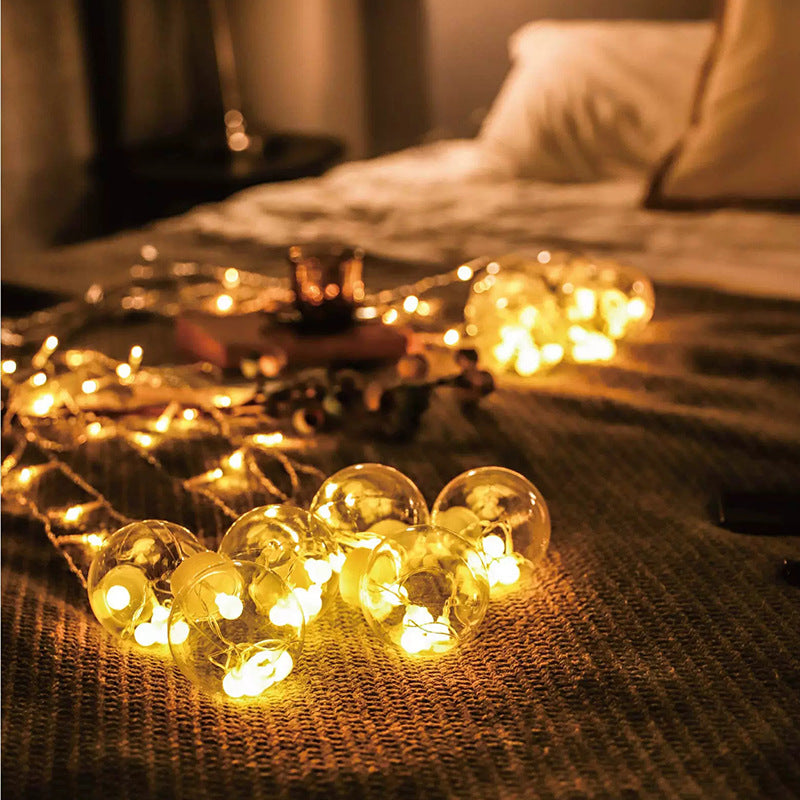 Hanging LED Globe String Lights | High & Bury