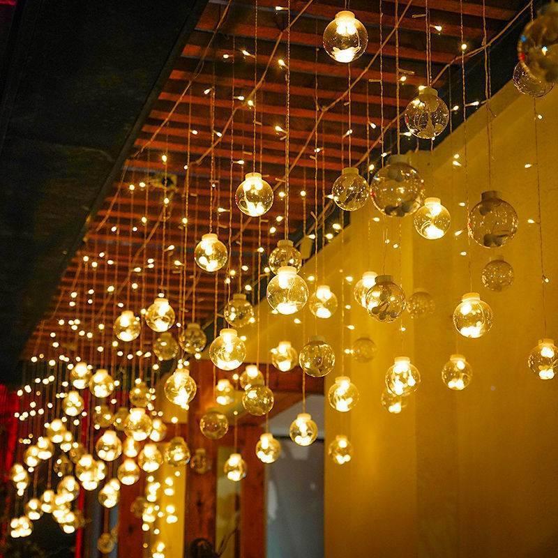 Hanging LED Globe String Lights | High & Bury