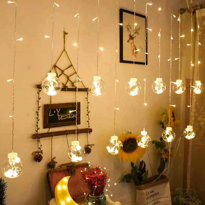 Hanging LED Globe String Lights | High & Bury