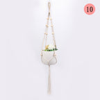 Hanging Macrame Plant Holder Dark Blue Cotton Rope | High & Bury