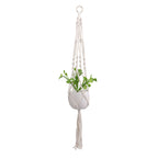 Hanging Macrame Plant Holder Dark Blue Cotton Rope | High & Bury