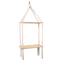 Hanging Macrame Shelf Organizer Off White | High & Bury