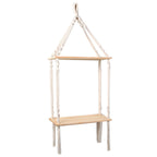 Hanging Macrame Shelf Organizer Off White | High & Bury