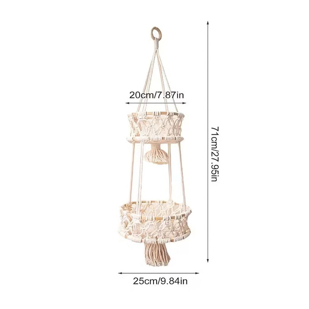 Hanging Macrame Storage Basket | High & Bury