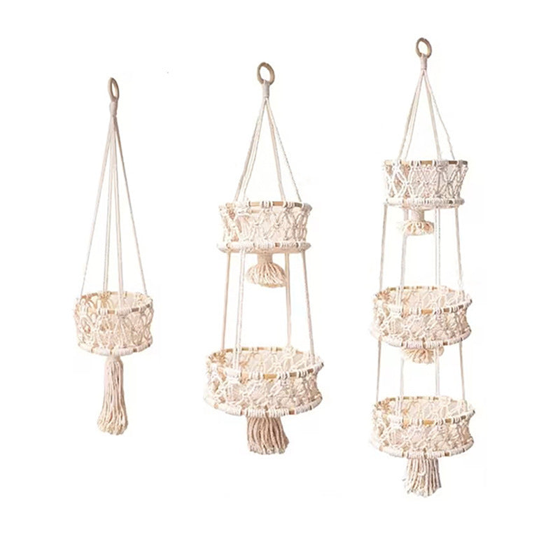Hanging Macrame Storage Basket | High & Bury