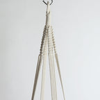 Hanging Plant Holder Cotton Macrame Wood | High & Bury