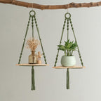 Hanging Plant Holder Green Triangle | High & Bury