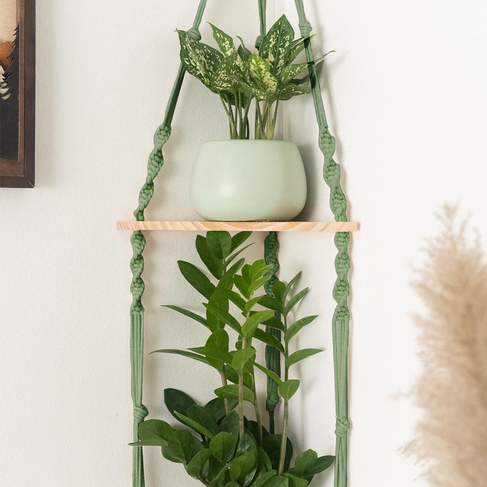 Hanging Plant Holder Green Triangle | High & Bury