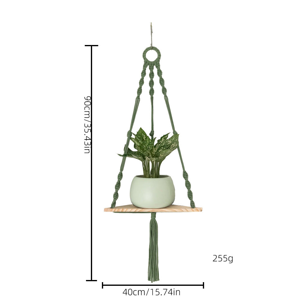 Hanging Plant Holder Green Triangle | High & Bury