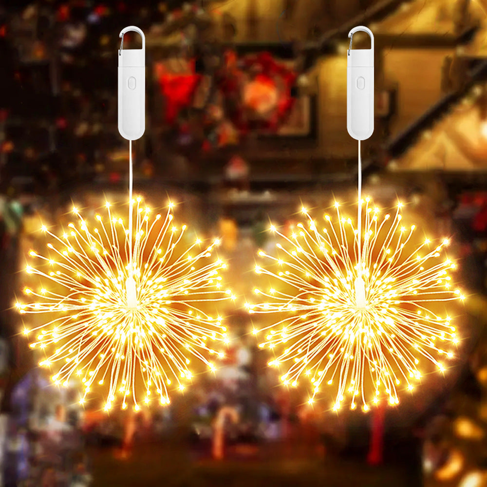 Hanging Star Explosion LED Fairy Light Sphere with Remote Control | High & Bury