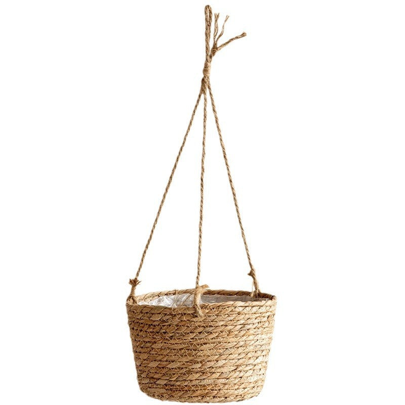 Hanging Woven Storage Basket | High & Bury