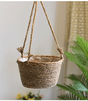 Hanging Woven Storage Basket | High & Bury
