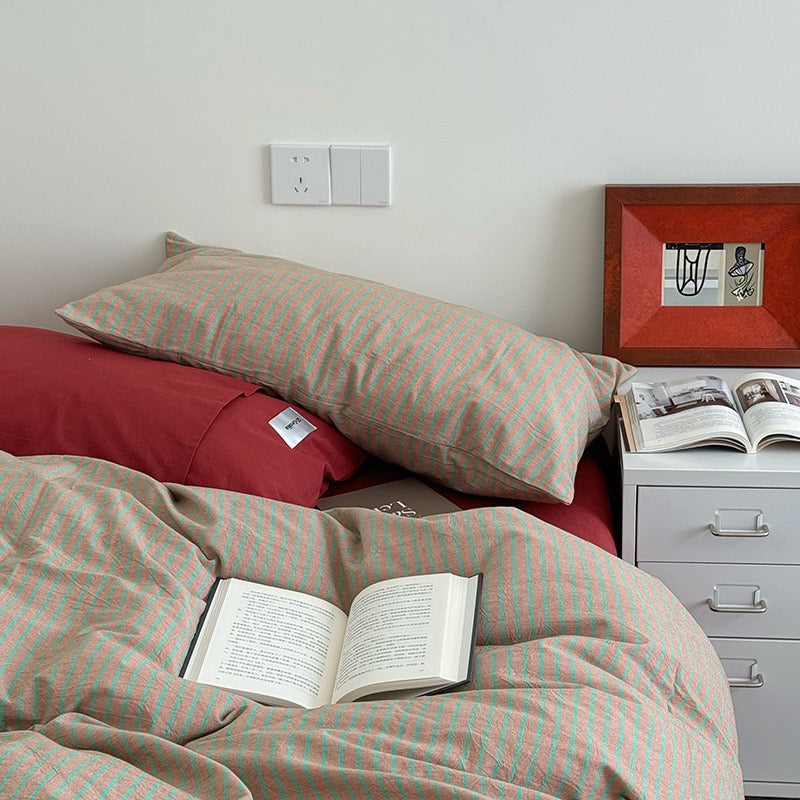 Harnella Bedding Set - 100% Cotton - Green