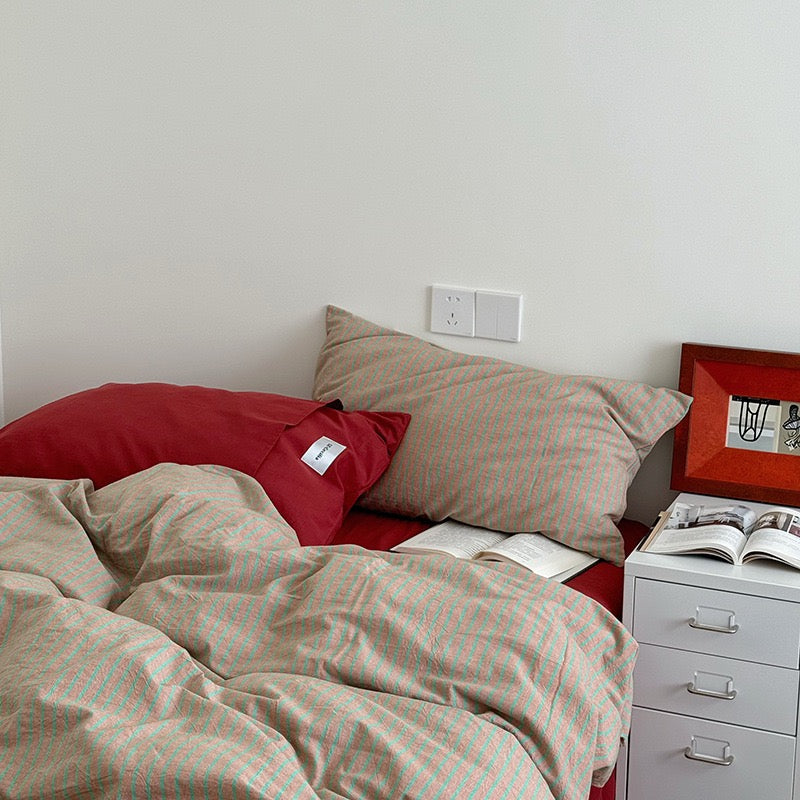 Harnella Bedding Set - 100% Cotton - Green