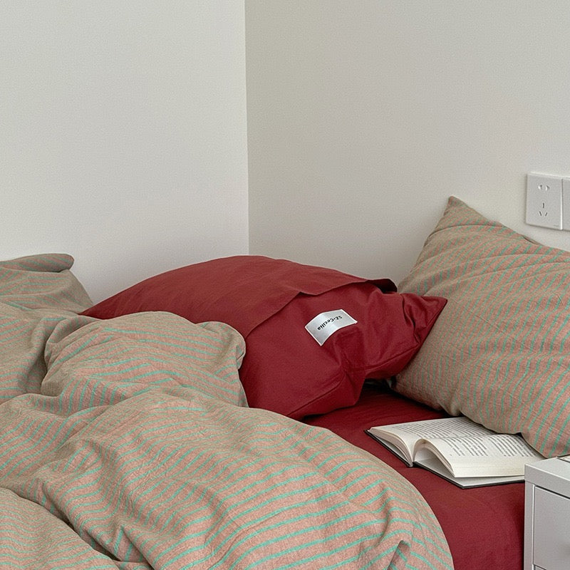 Harnella Bedding Set - 100% Cotton - Green