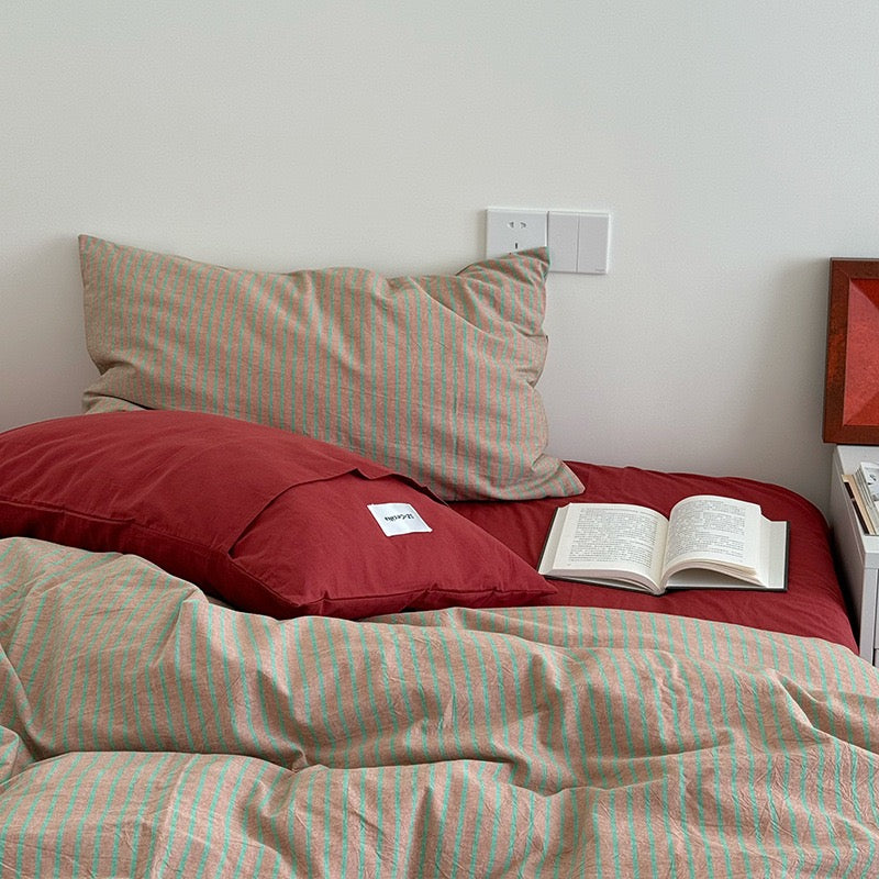Harnella Bedding Set - 100% Cotton - Green