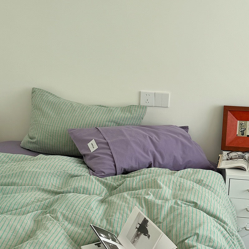 Harnella Bedding Set - 100% Cotton - Green