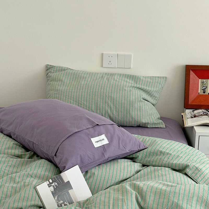 Harnella Bedding Set - 100% Cotton - Green