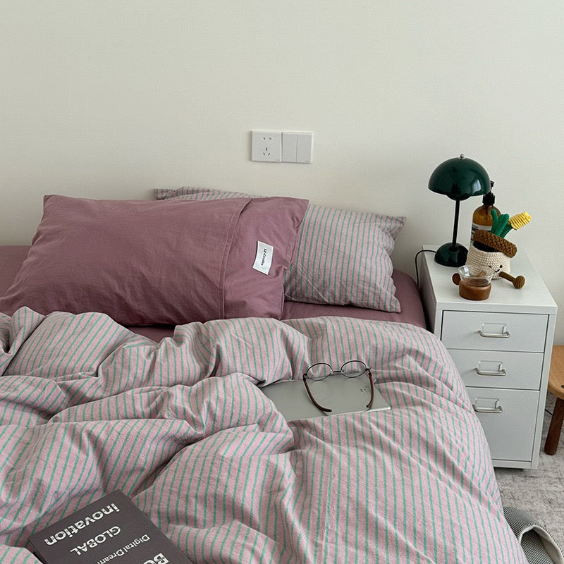 Harnella Bedding Set - 100% Cotton - Green