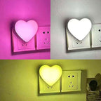 Heart-Shaped Plug-in Ambient Night Light with Soft LED Lighting | High & Bury
